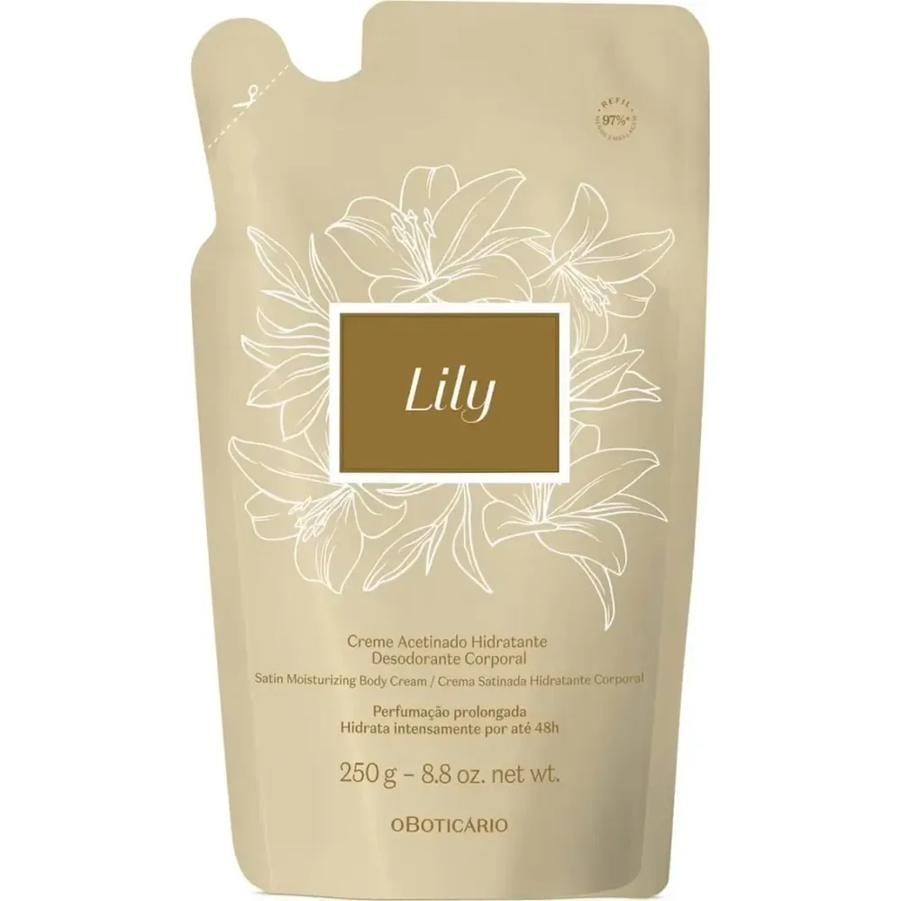 Refil Hidratante Corporal Lily 250g - O Boticário Bouquet Floral