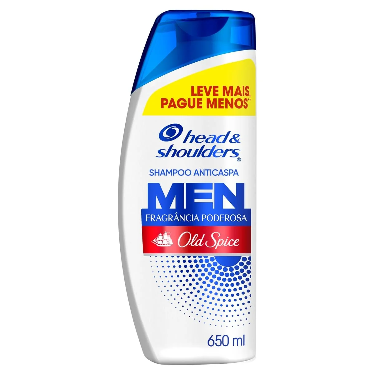 Head & Shoulders Shampoo Anticaspa Fragrância Poderosa Old Spice 650 ml