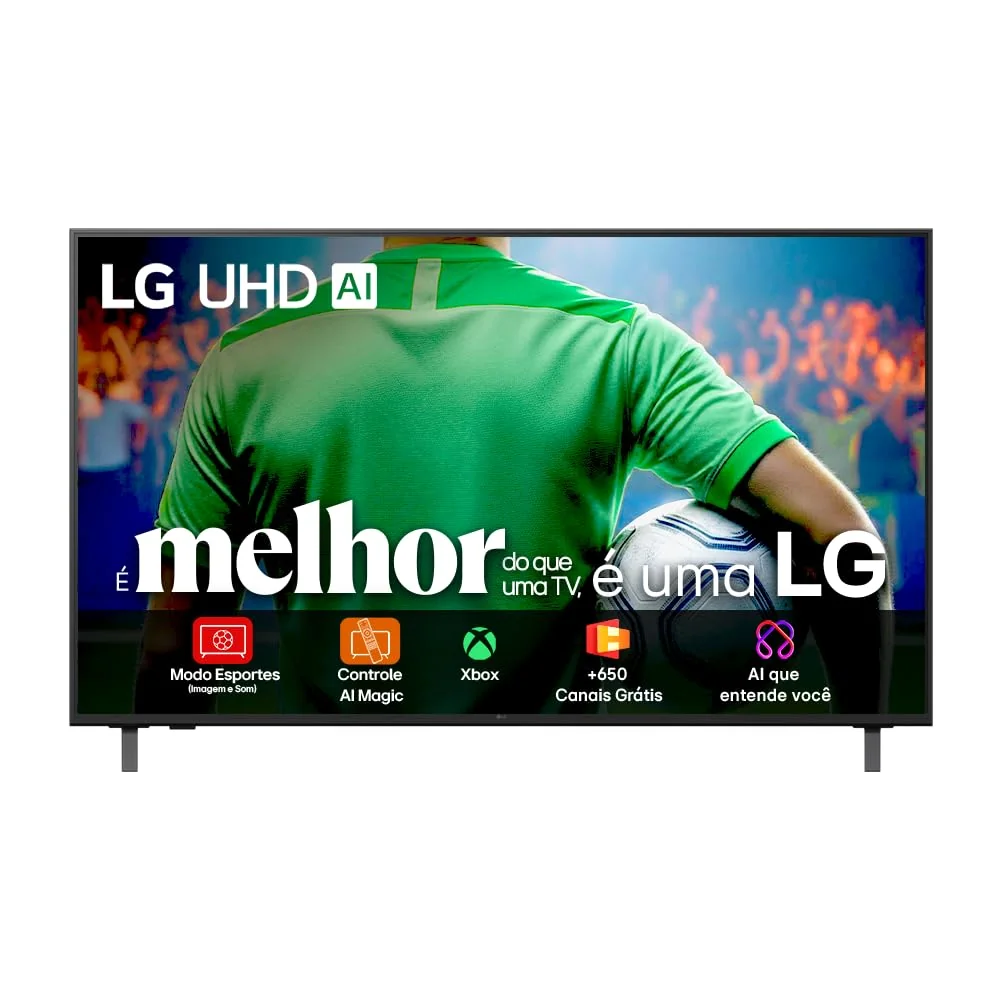 Smart TV 4K 55" LG UHD 55UA85 Processador α7 AI Ger8 4K Super Upscaling Google Cast Alexa Integrado Controle AI Smart Magic WebOS 25
