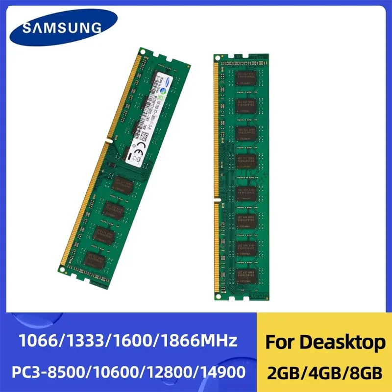 Samsung ddr3 ddr3l 8gb 4gb 2gb 1866mhz 1600mhz 1333mhz 1066mhz dimm ram PC3-14900 12800 1.35v 1.5v 240pin para computador desktop