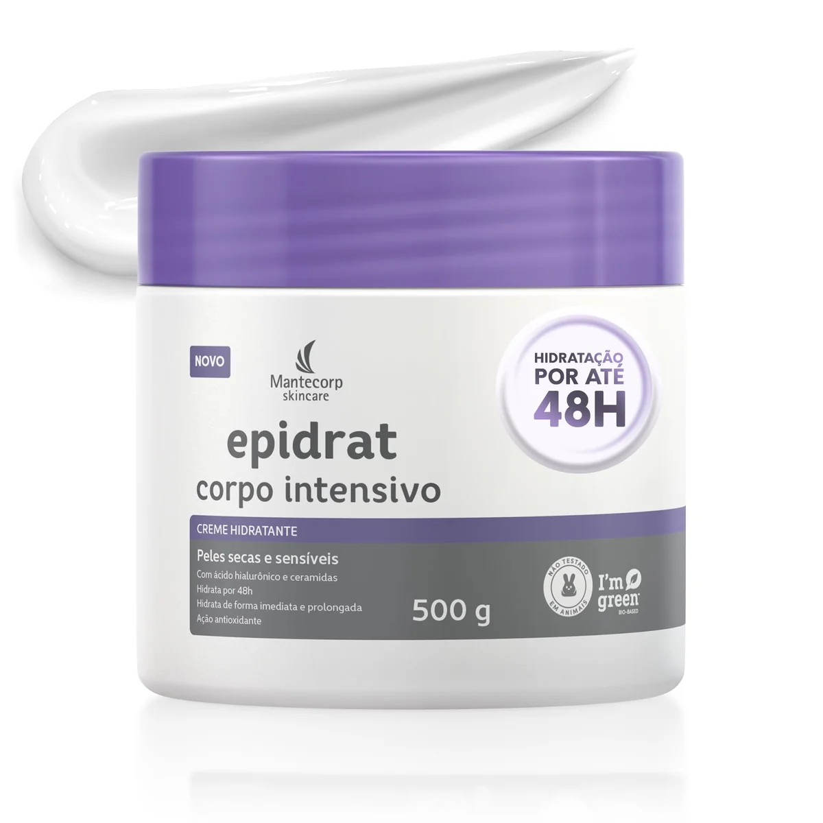 MANTECORP - Creme Hidratante Epidrat Corpo Intensivo - Hidrata e Acalma a Pele, Mantém Hidratação Intensa por 48h, Absorção Rápida - 500g