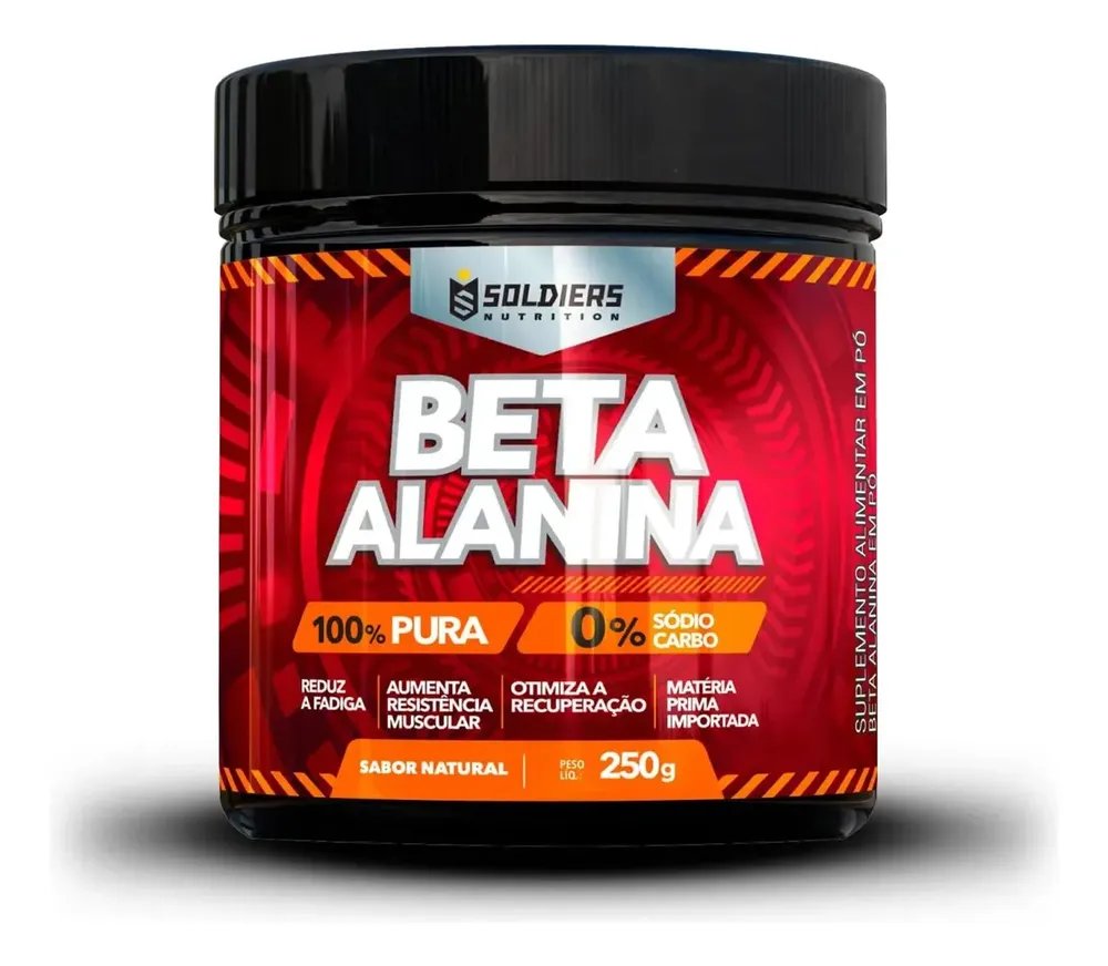Beta Alanina 250g Suplemento em Pó Pura - Soldiers Nutrition