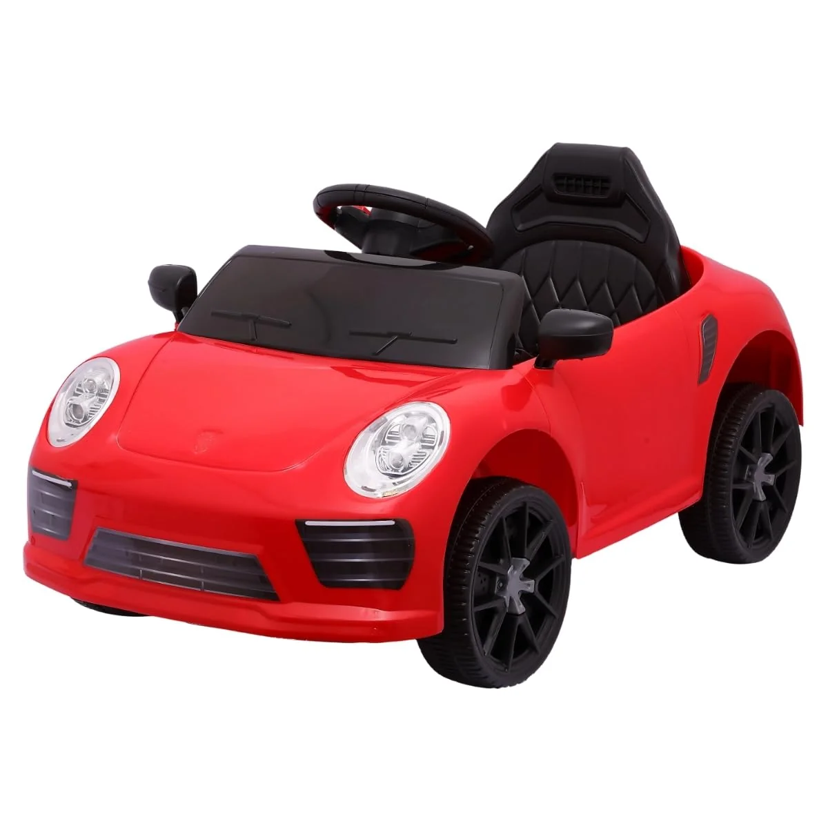 Carro Elétrico 12V de Passeio Infantil com Luz Som e Controle Remoto (Vermelho)