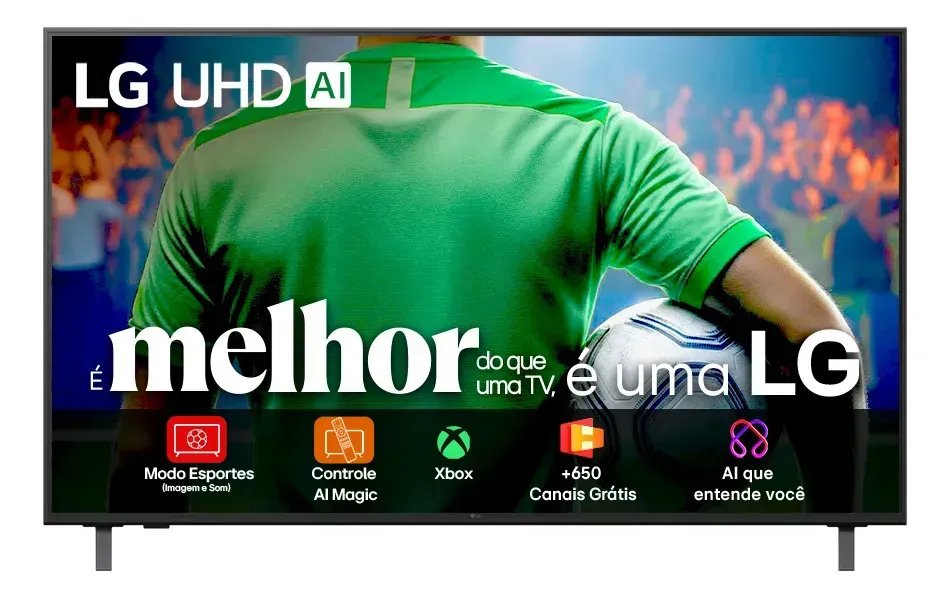 Smart TV LG UHD AI UA85 60 polegadas HDR10 Pro Processador α7 AI Ger 8 webOS 25
