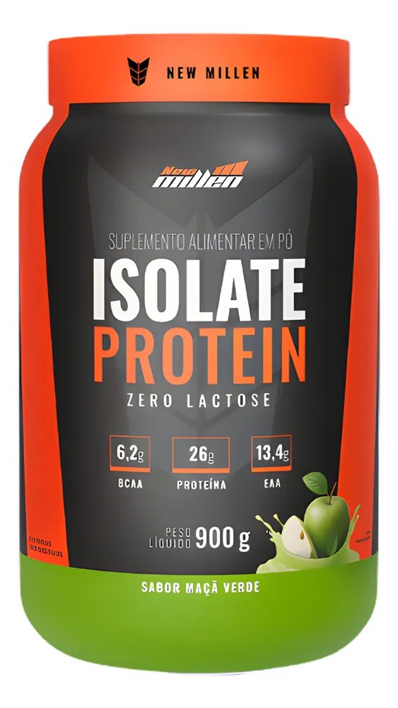 Whey Protein New Millen Isolate 900g - Sabor: Maçã Verde Maçã Verde