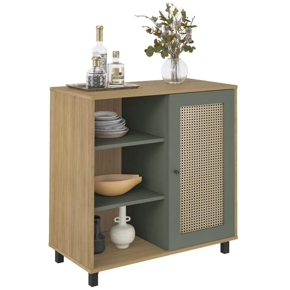 Artely Buffet Charlotte com 1 Porta, Carvalho/Menta