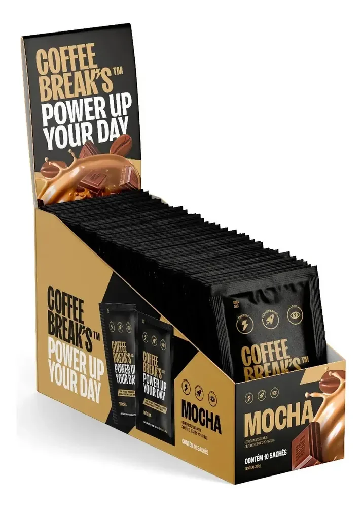 Coffee Breaks Super Coffee Com 15 Sache 20g Café Termogênico Mocha