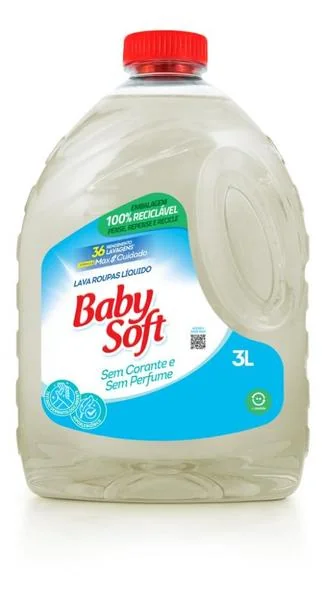 Lava Roupas Liquido Baby Soft Max Cuidado 3l