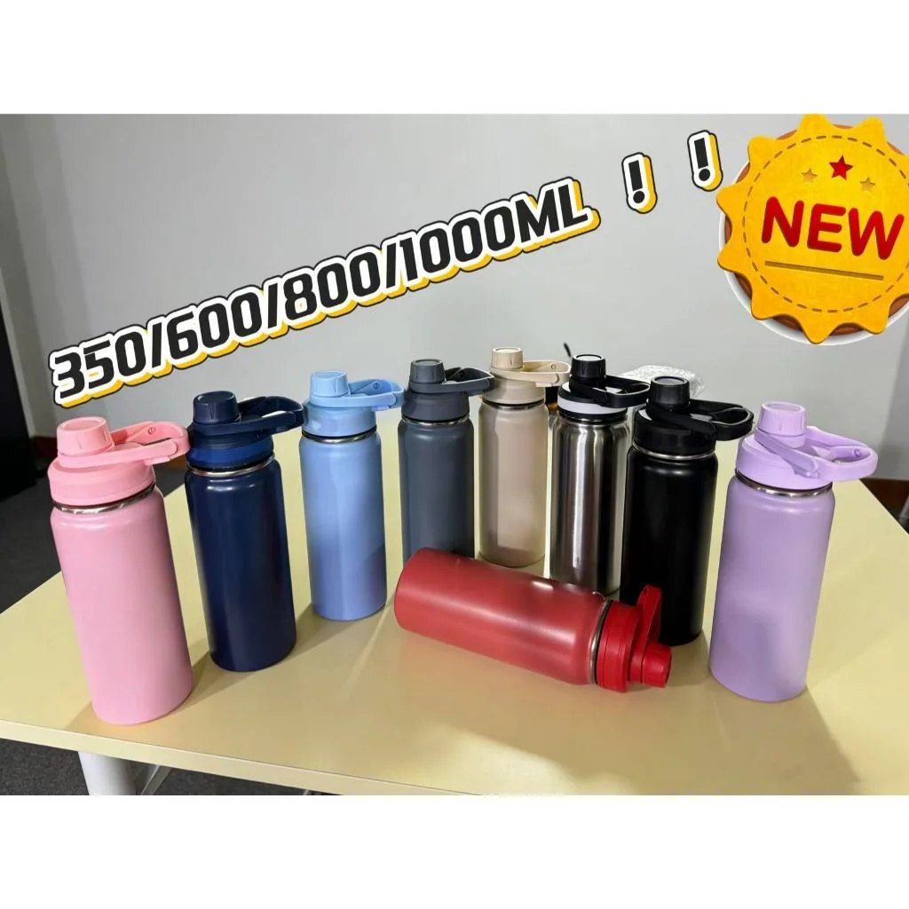 Garrafa Térmica inox 304 ,350/600/800/1000ML premium parede dupla–academia/escola/passeio/garrafa com alça