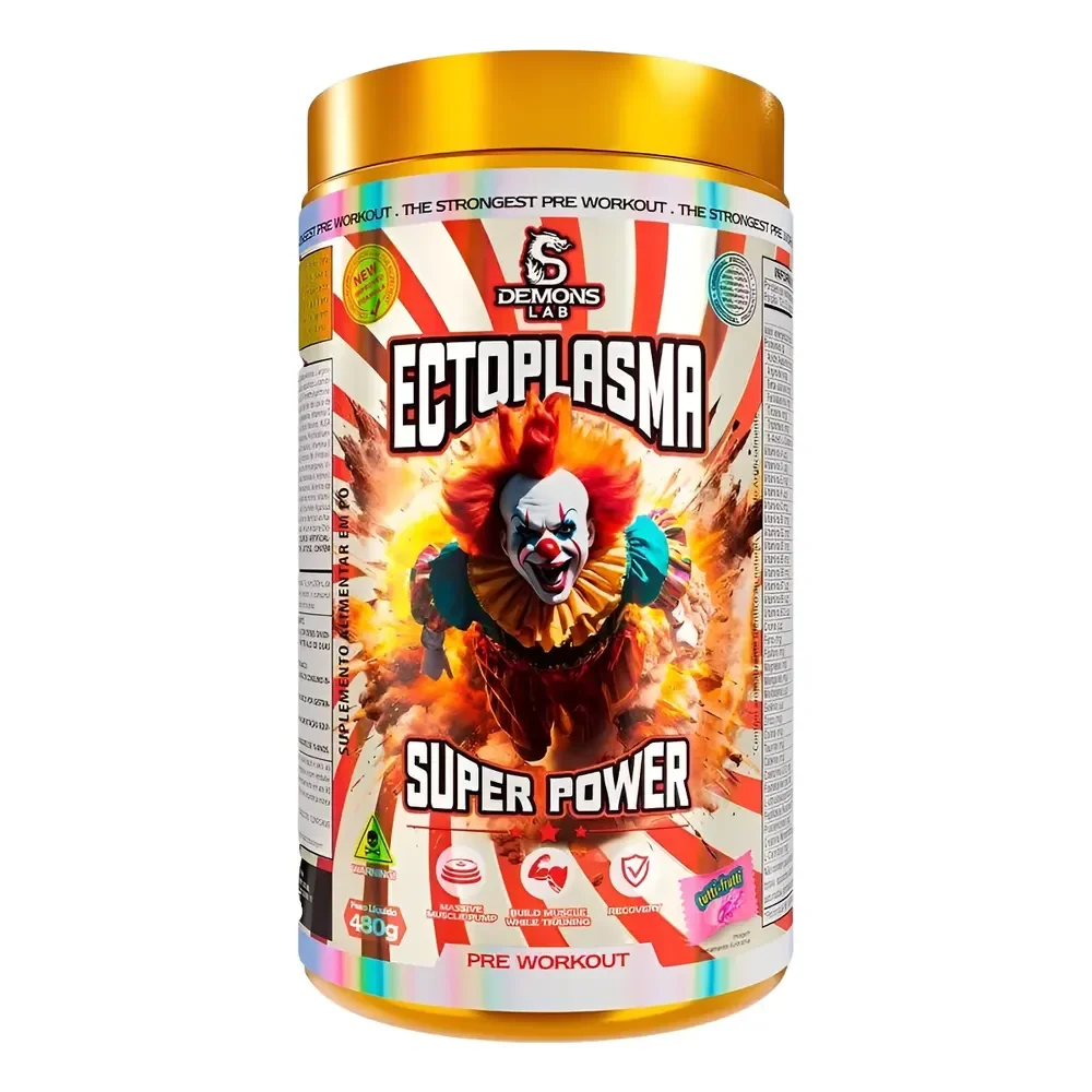 Pre Treino Ectoplasma Super Power 480g Pre-treino Demons Lab Tutti Frutti