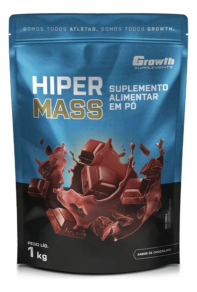 Hiper Mass 1kg Growth Supplements - Sabor Chocolate
