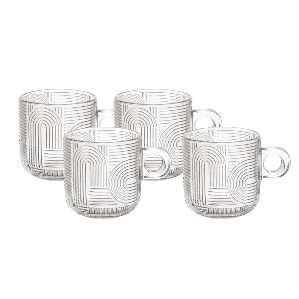 WOLFF - Conjunto 4 Xícaras de Vidro Frankfurt 100ml