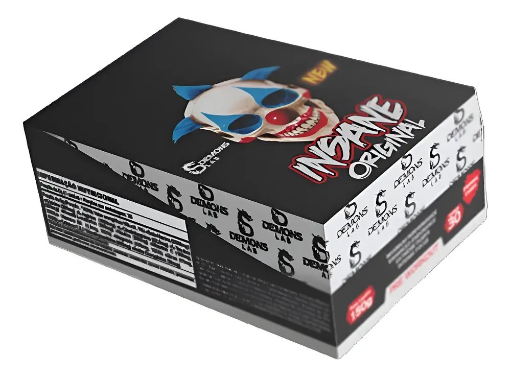 Pre Treino Insane Original Sache 30un Tutti Fruit Demons Lab Sem Sabor