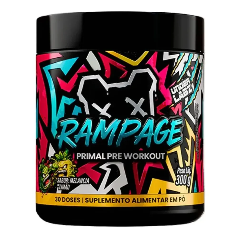 Rampage Pre Treino Melancia Limao 300g - Under Labz Melancia E Limão
