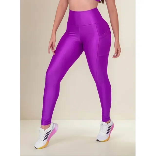 Calça Legging Suplex Power Zero Transparência Com Bolsos