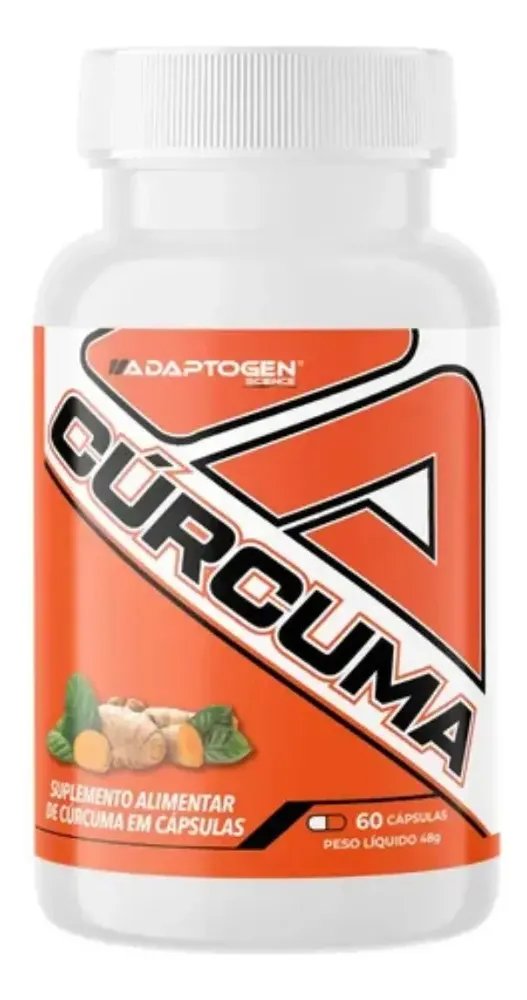 Cúrcuma Adaptogen Science pote 60 Capsulas Sem Sabor
