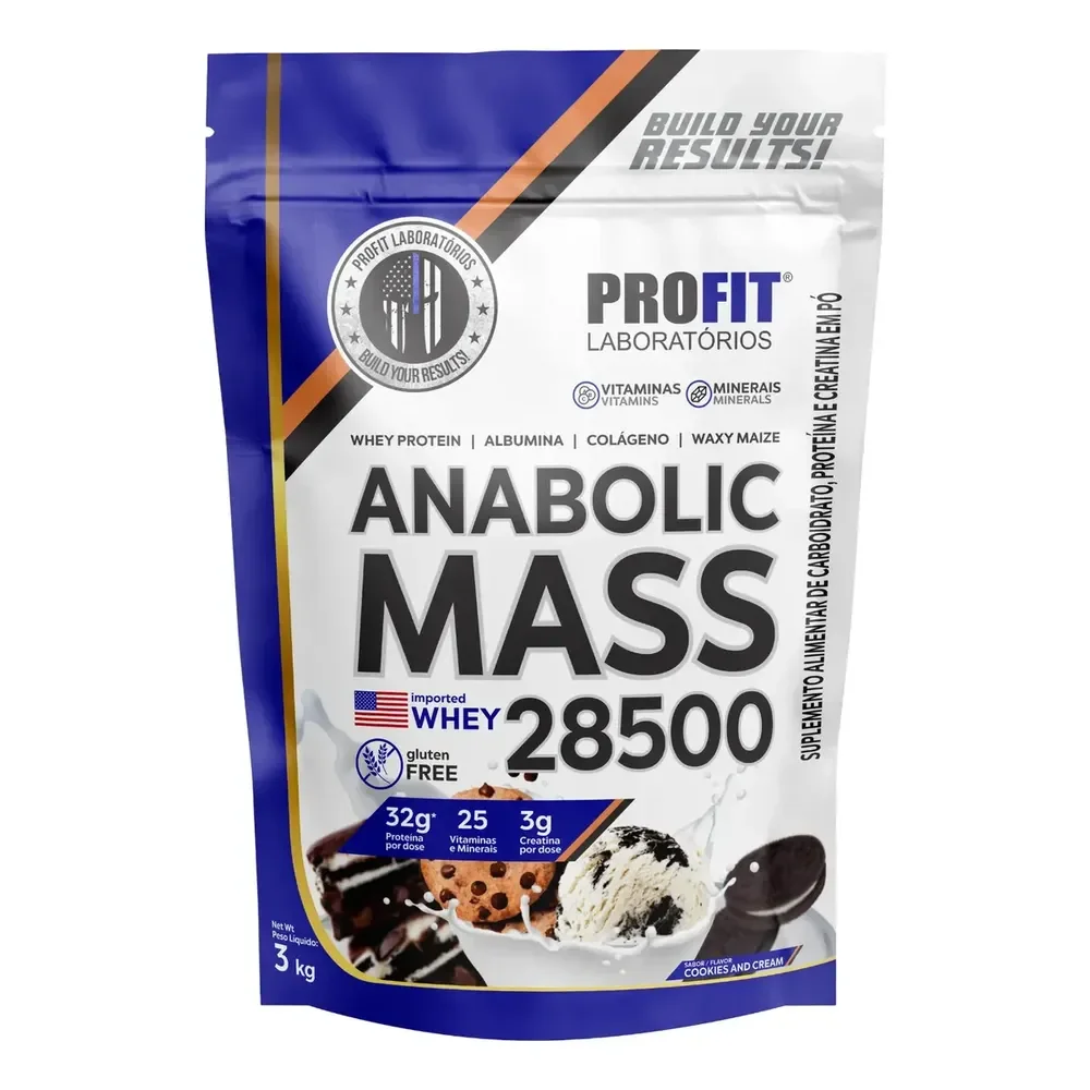 Suplemento En Po Profit Labs Proteínas De Anabolic Mass 28500 Sabor Cookies And Cream X 3kg