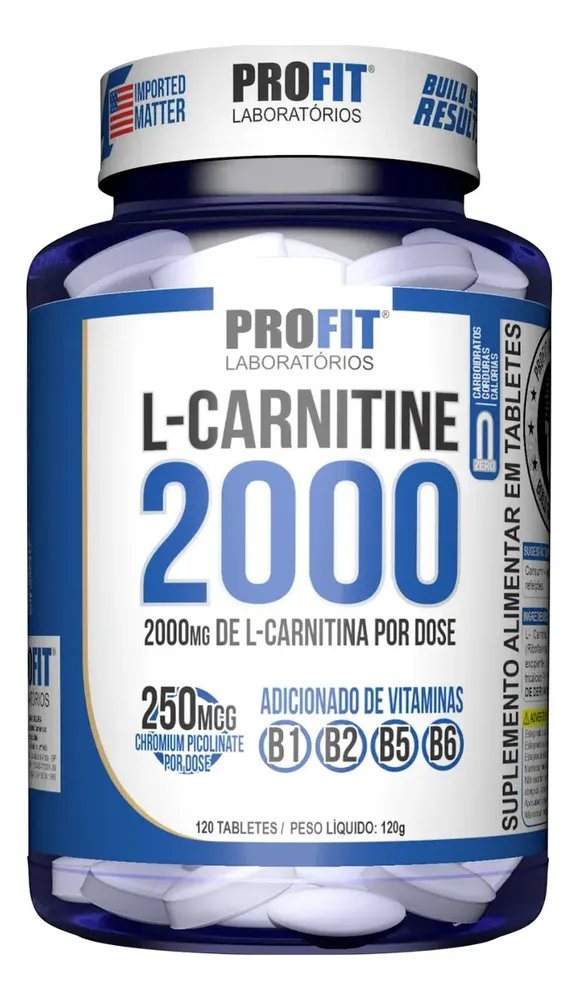 L-carnitina 2000 C/ Picolinato De Cromo 60 Tabs Sabor Sem sabor