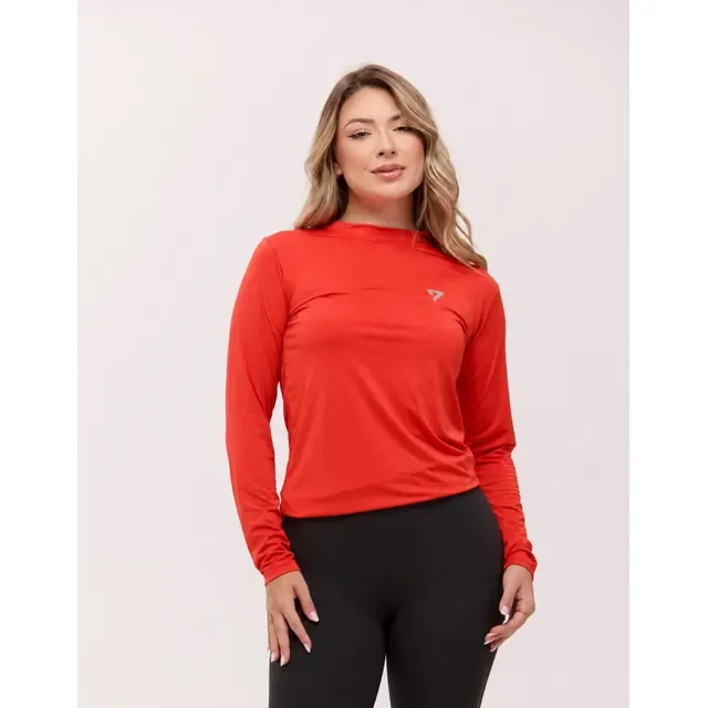 Camiseta Feminina Térmica Manga Longa Proteção Solar Uv
