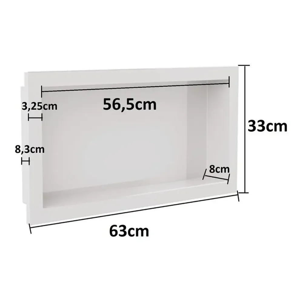 Nicho De Parede Para Embutir Branco 30x60cm