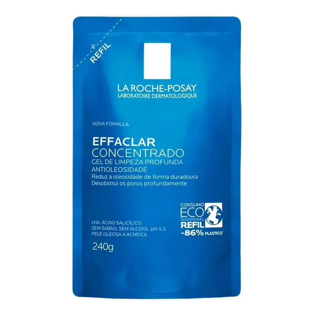 Gel De Limpeza Facial Refil Para Pele Oleosa E Acneica Com Ácido Salicílico, Lha E Zinco De Limpeza Profunda E Controle Duradouro Da Oleosidade Effaclar La Roche-posay 240g