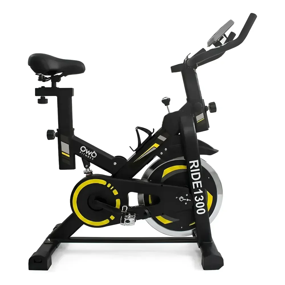 Bicicleta Ergométrica Spinning Inércia 13kg Preto Owofitness Preto