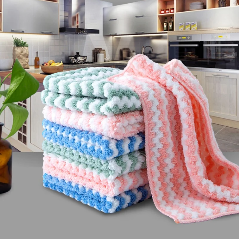 Pano de Limpeza de Microfibra Reutilizável 25cm x 25cm, Alta Absorção, Fácil de Limpar, Pacote de