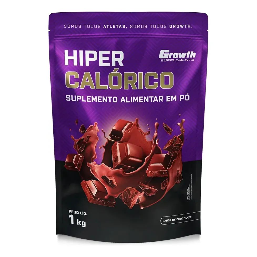 Hipercalórico 1kg Growth Supplements - Sabor Chocolate