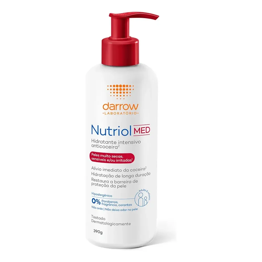 Loção Hidratante Dermatológica Anticoceira Darrow Nutriol Med Peles Irritadas 390g Não Possui