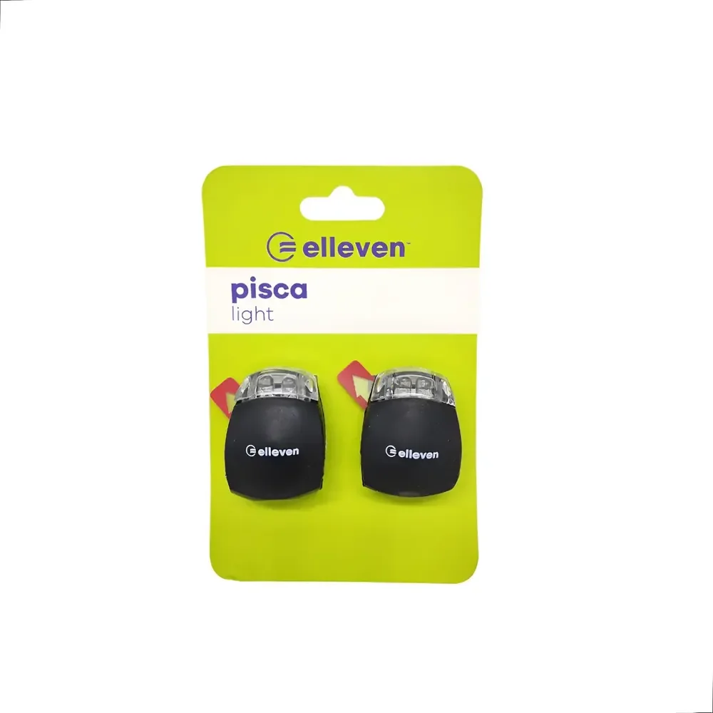 Pisca Led Dianteiro Traseiro 3 Funções Elleven Preto Silicone Resistência Água