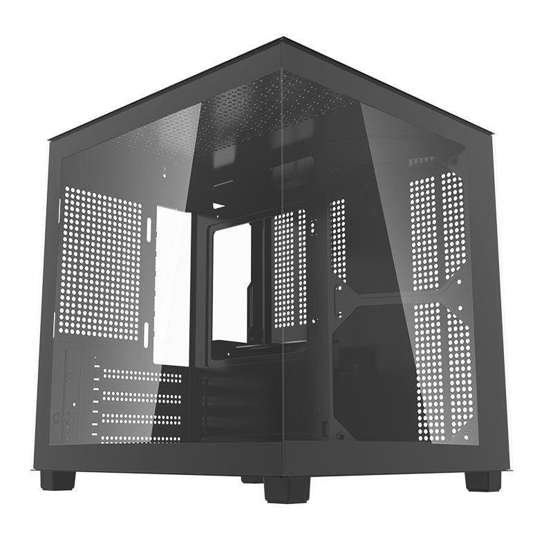 Gabinete Gamer Aquário Aigo Apollo A275, Mini-Tower, Lateral de Vidro, Preto, AC-A275-B-HQ1