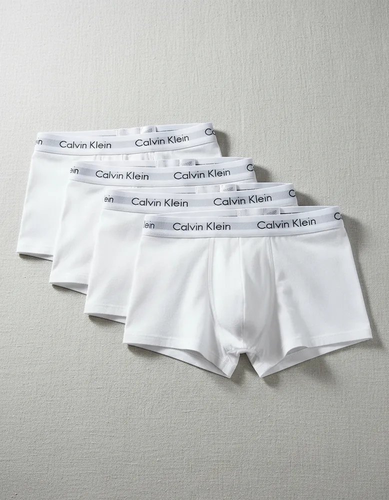 Kit 4 Cuecas Masculinas Boxer Cotton Calvin Klein 0900 - Branco 2 Liso L