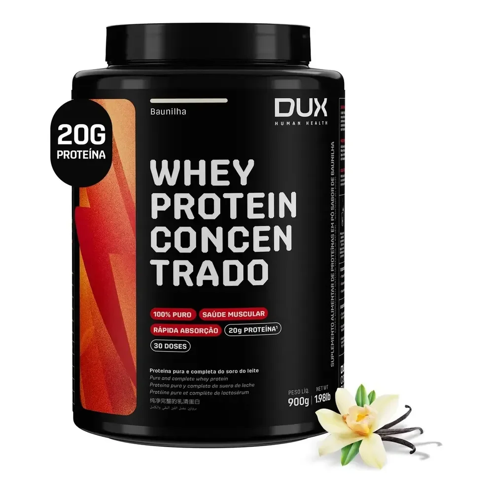 DUX HUMAN HEALTH Whey Protein Concentrado 900g Baunilha