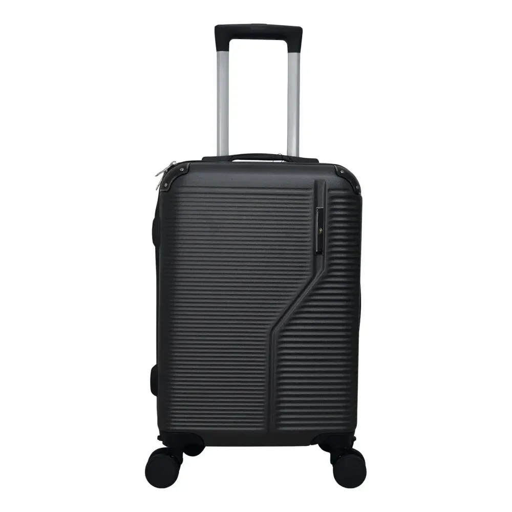Mala Viagem/bordo 10kg Rodas Dupla 360° Cadeado Acoplado - P Cor Preto 8130