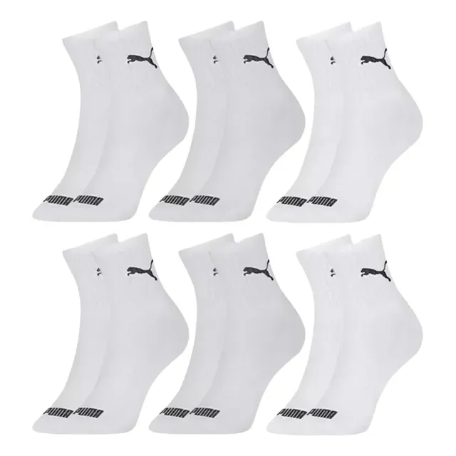 Kit 6 Pares Meias Puma Cano Médio Adulto Algodão Original