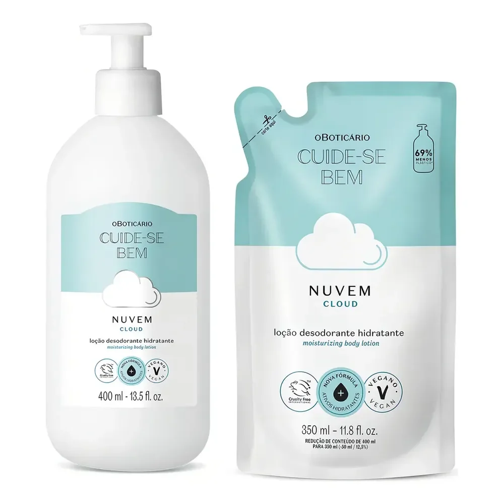 Kit Cuide-se Bem Nuvem: Loção Corporal 400ml + Refil Neutra