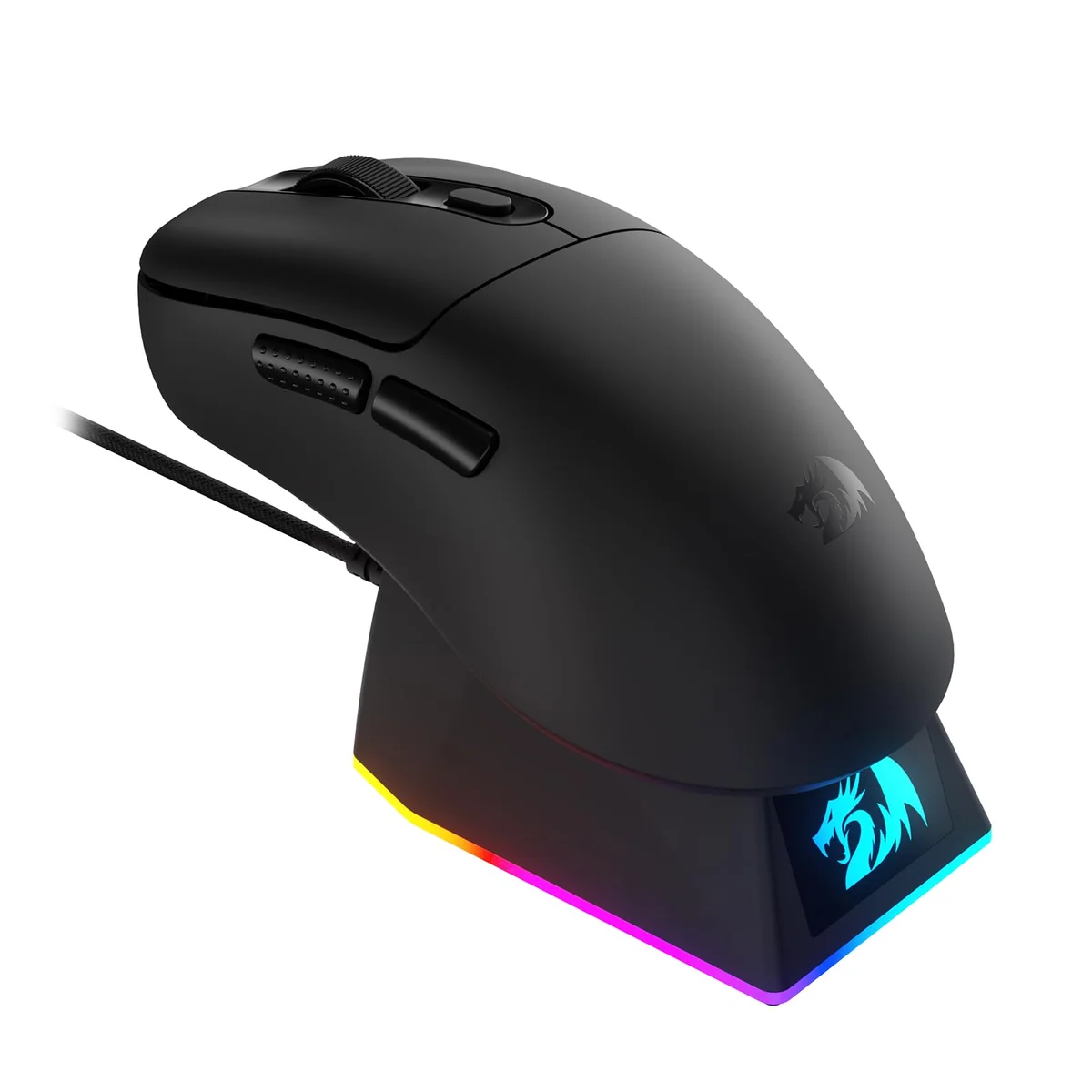 Mouse Gamer Redragon Ebony Standard Preto 24000 DPI com Dock de Carregamento Magnético Tri Mode USB Tipo-C, USB 2.4GHz, Bluetooth M998-STD-1K