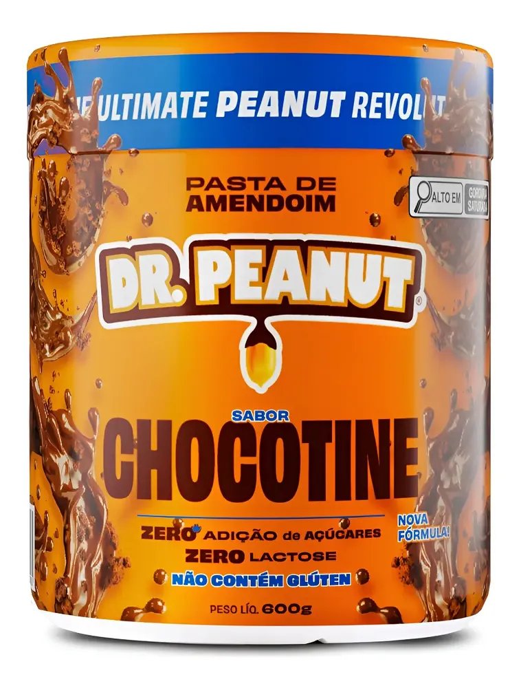 Melhor Pasta De Amendoim Dr. Peanut Com Whey Protein 600g Sabor Chocotine