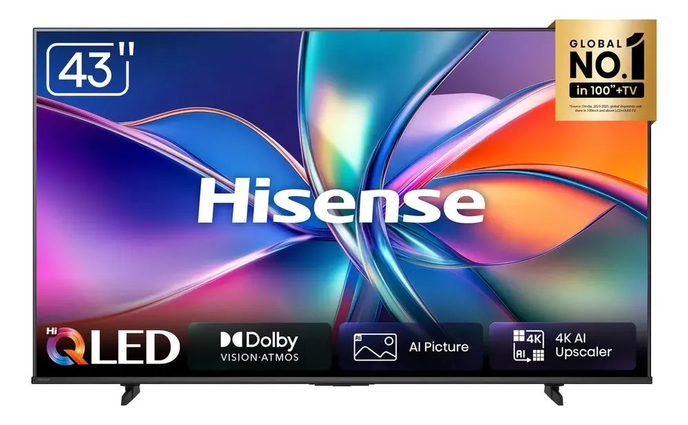 Smart TV Hisense HI-QLED 4K 43" Polegadas com Dolby Vision, Dolby Gaming e Compatibilidade Alexa- 43Q6QV
