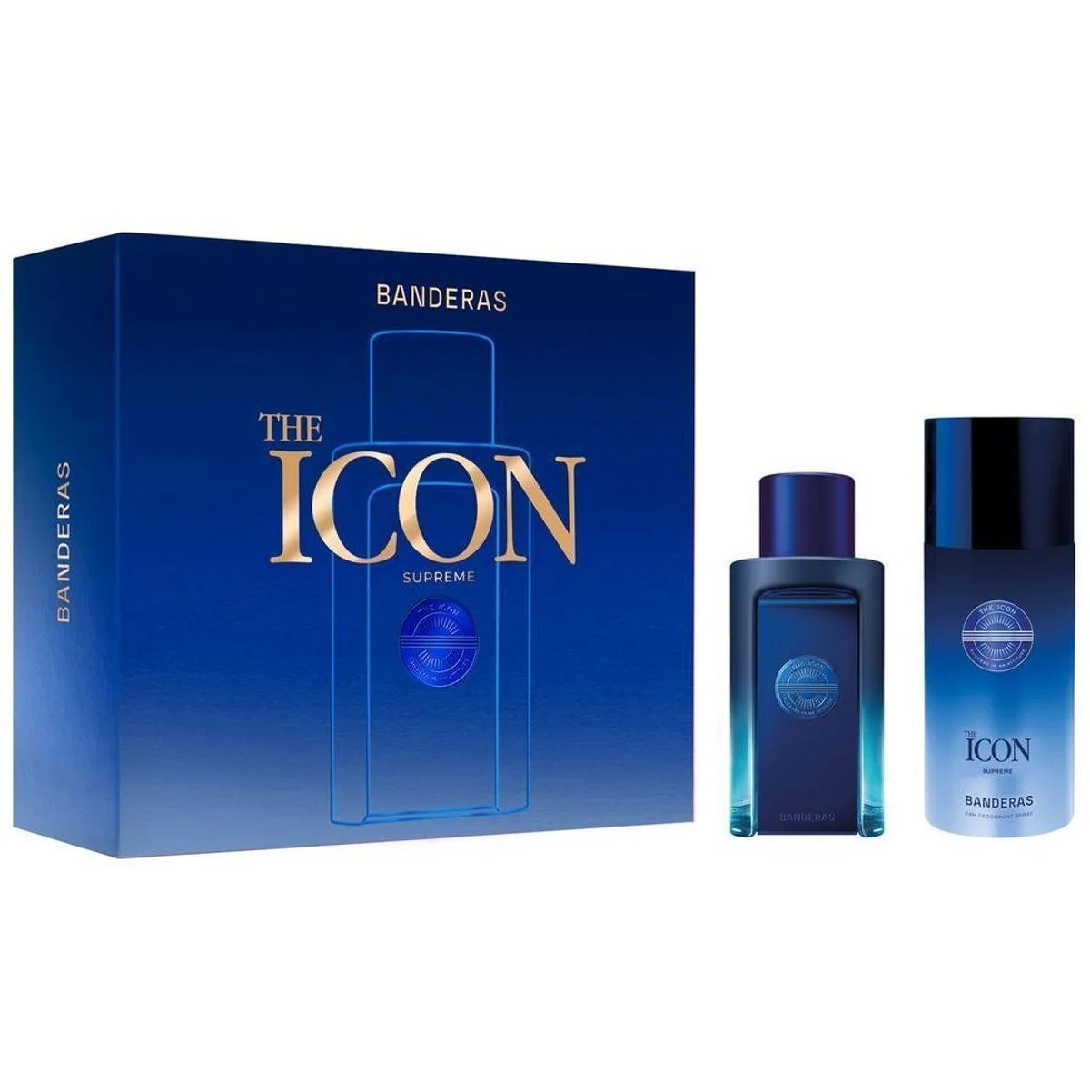 Kit Perfume Masculino Banderas The Icon Supreme 1 Eau de Parfum de 100ml + 1 Desodorante Spray