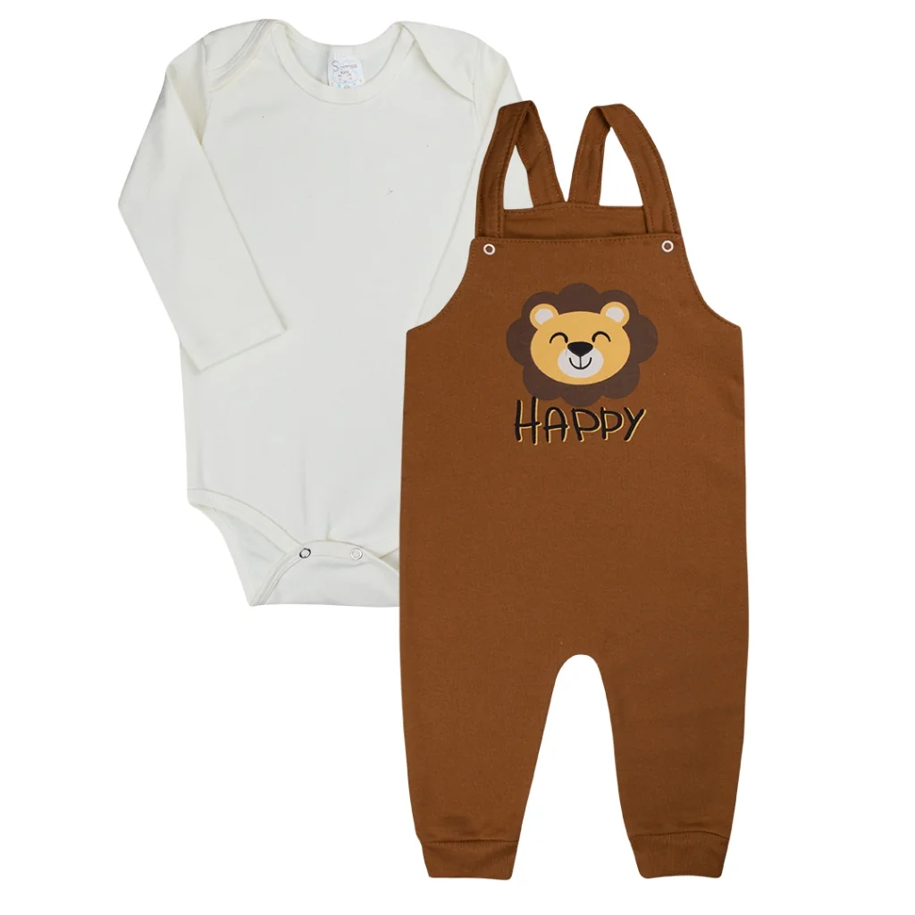 Conjunto Jardineira Menino ou Menina  Roupas de Bebê
