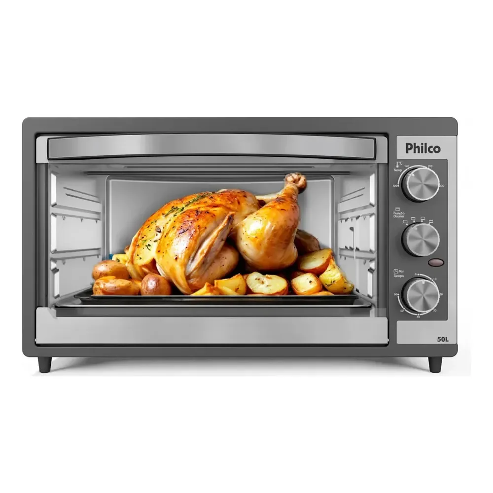 Forno Elétrico Philco 50l Dupla Resistência Pfe52p 127v Preto