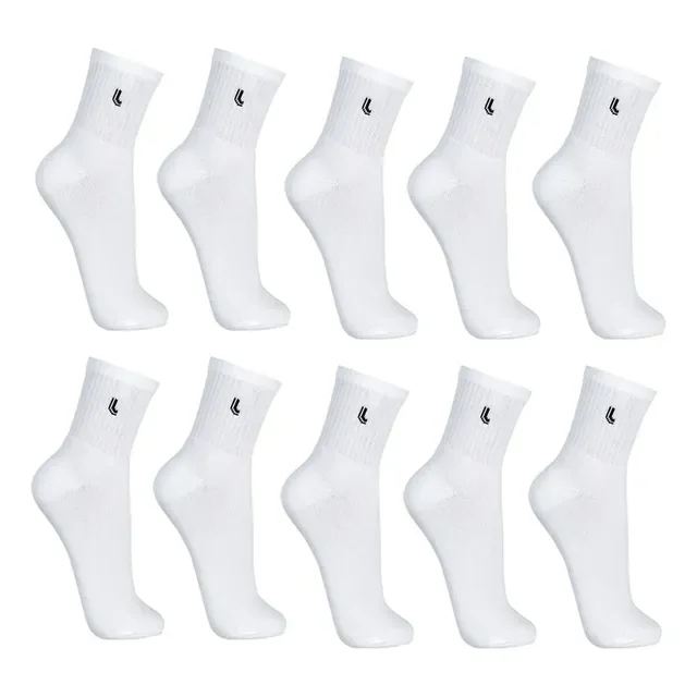 Kit Com 10 Pares De Meia Cano Médio Algodão Adulto Lupo