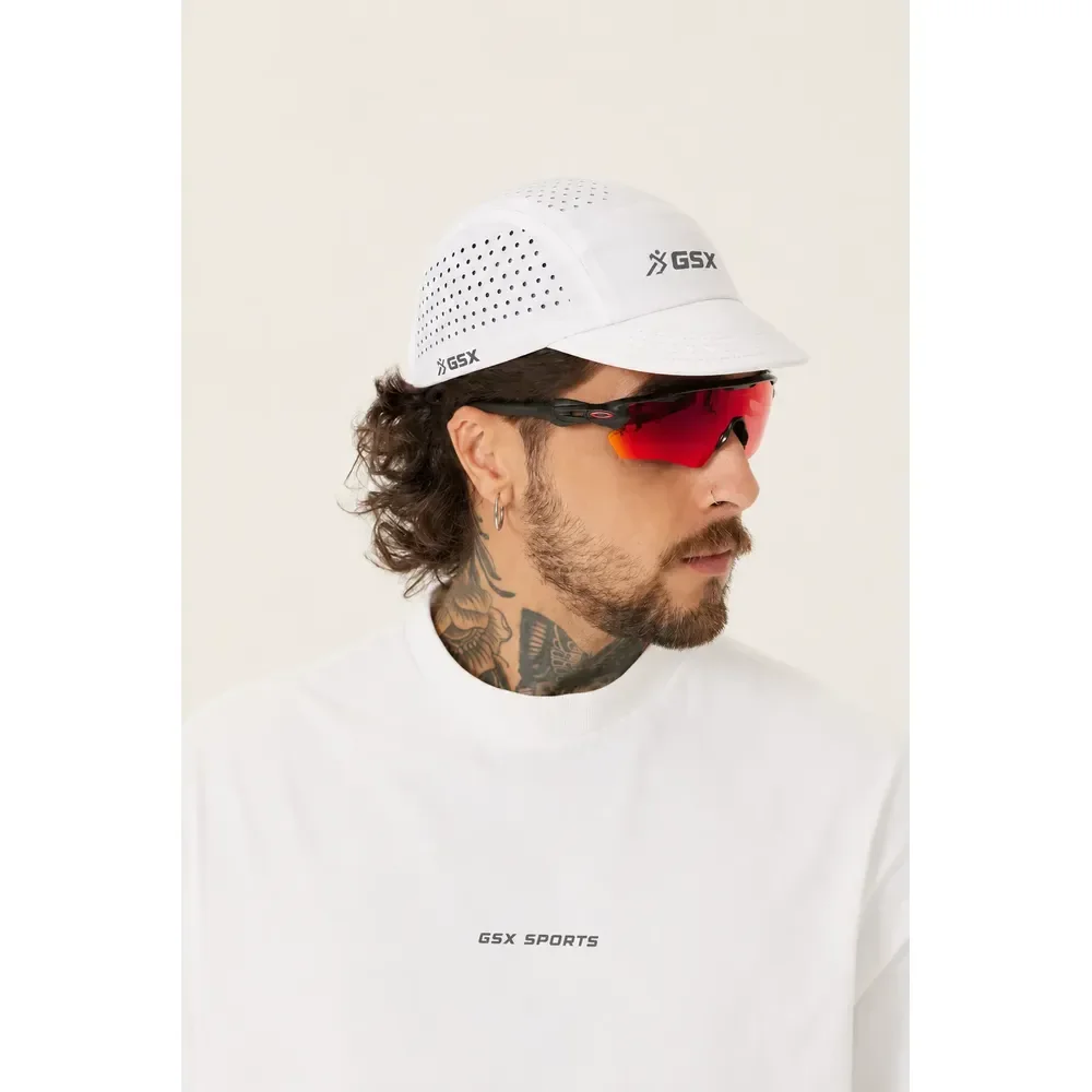 Boné Corrida Aba Curta Ultra Leve Airtech Pro Performance Branco Único