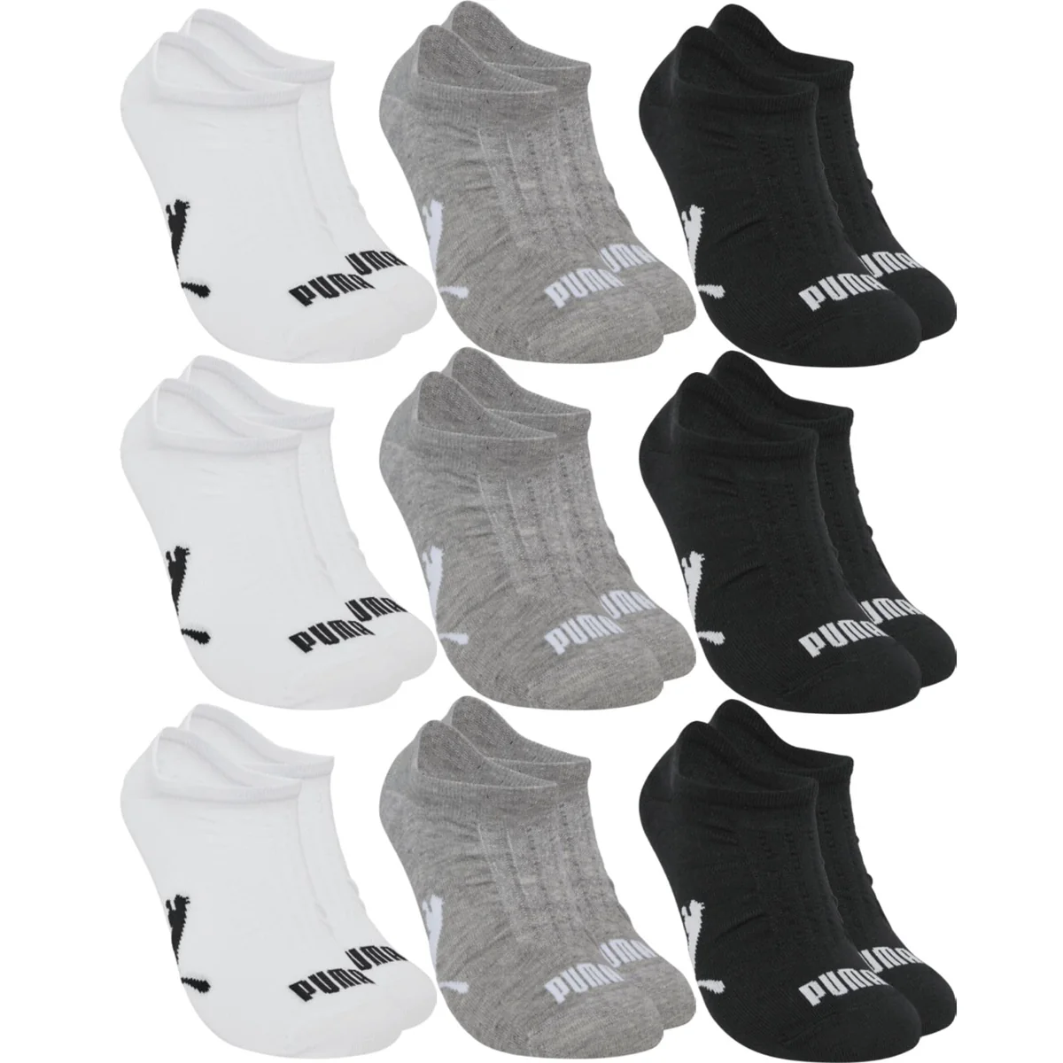 Kit 9 Pares Meia Puma Invisível Soquete Sapatilha Respirável Original