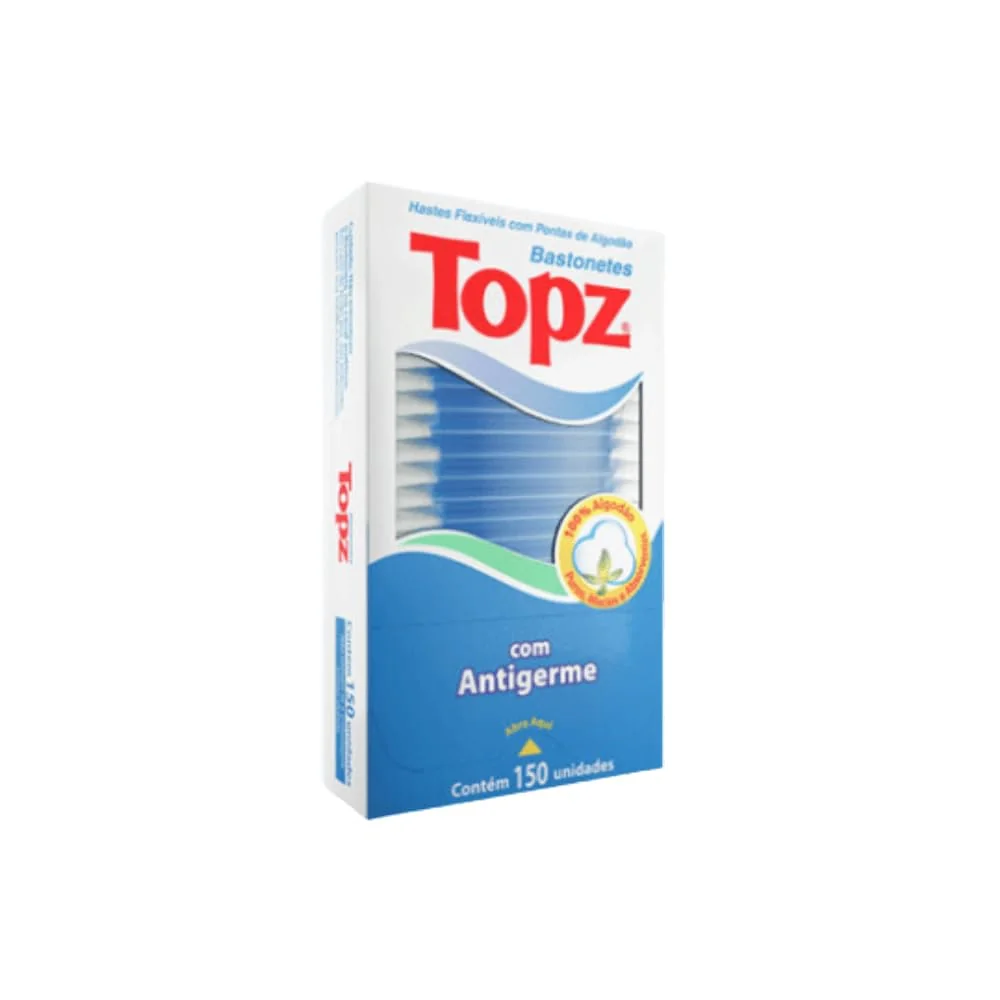 Topz Hastes Flexíveis Caixa 150 Unidades