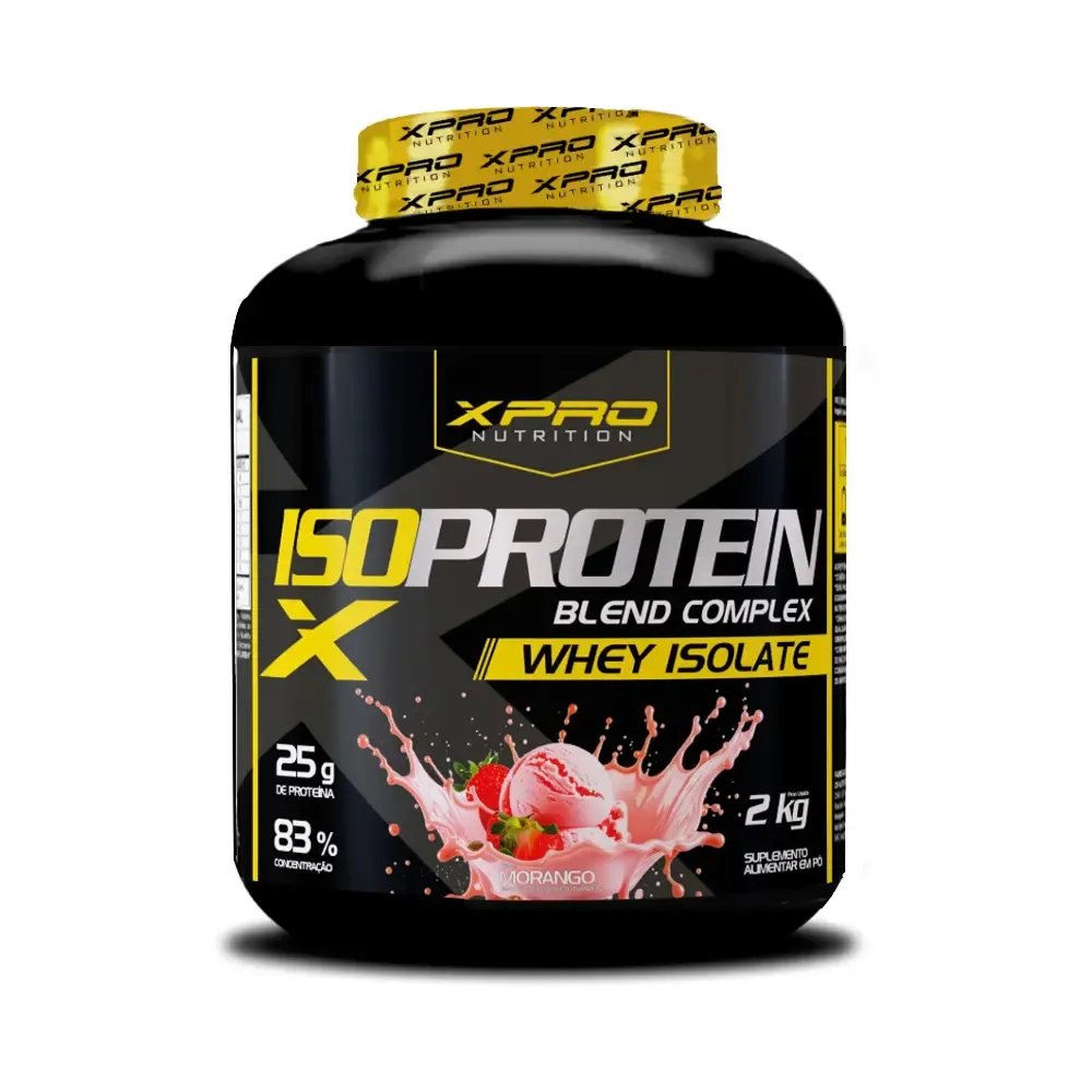 Whey Protein Isolado Iso Blend Complex Zero Açúcar Low Carb Morango 2kg Xpro