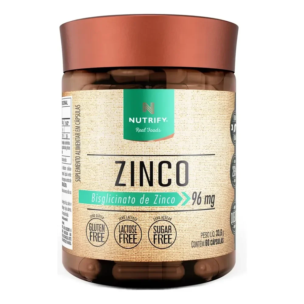 Zinco Nutrify 60 Cápsulas Neutro Sem Sabores