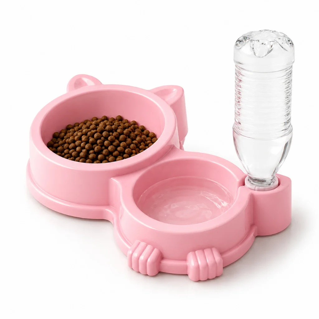 Comedouro Duplo Anti Formiga Pet Bebedouro automático suporte para Garrafa cachorro gato coelho