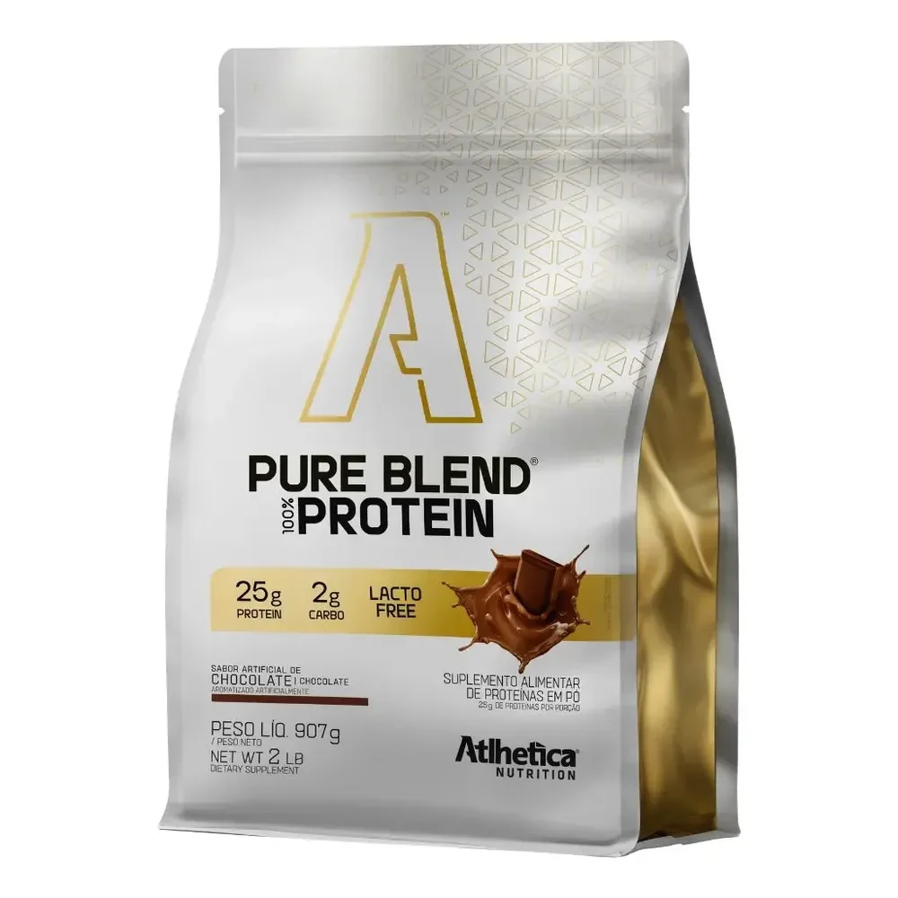 Whey Protein Isolado Zero Lactose Atlhetica Nutrition Para Chocolate 907g Chocolate